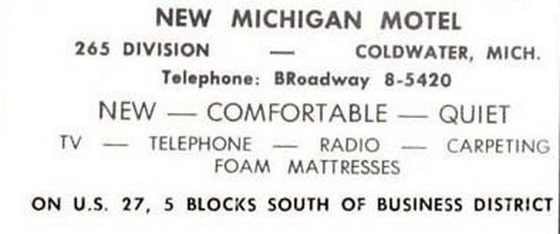 New Michigan Motel (Barnes Motel) - Vintage Postcard (newer photo)